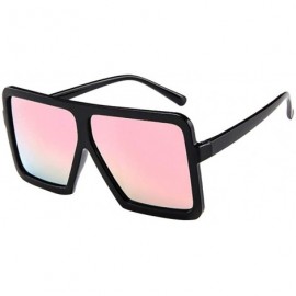 Square Oversized Sunglasses Polarized Fashion - Green - C019648Q6ER $10.17