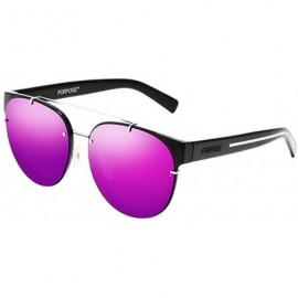 Wayfarer polarized leisure sunglasses round sung female polarized glasses - Black Frame - C4183LCXDR6 $41.82