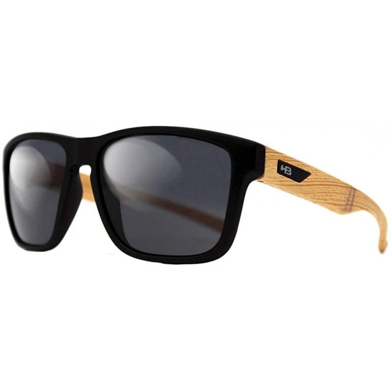 Shield Hbomb Polarized Sunglasses for Men and Woman - Matte Wood- Grey - CP1929WUIZT $44.00