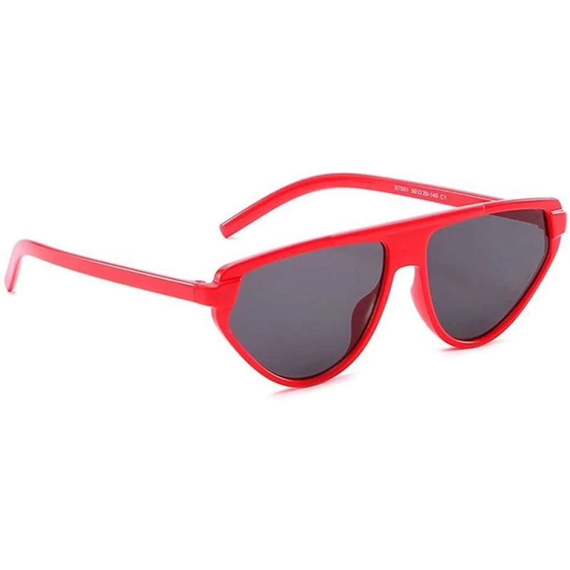 Sport New Fashion Copy Sunglasses Metal Multi-Color Frame Ladies Sunglasses Mirror New Large Glasses - CH18T2ILZ8N $16.77