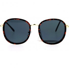 Square Retro Modern Fashion Sunglasses Womens Vintage Round Square Shades UV 400 - Tortoise - CH185RX7XLQ $11.13