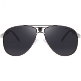 Oversized HD Polarized Aluminum Sunglasses Luxury Shades Shield Series S8086 - Gray - CF12ILSGYQD $14.27