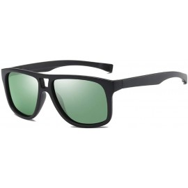 Oversized UV400 Polarized Men Square Sunglasses Men Fishing - C6 Matte Black - CC18M3MYGAD $37.07