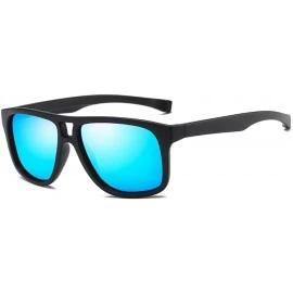 Oversized UV400 Polarized Men Square Sunglasses Men Fishing - C6 Matte Black - CC18M3MYGAD $37.07