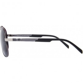 Oversized HD Polarized Aluminum Sunglasses Luxury Shades Shield Series S8086 - Gray - CF12ILSGYQD $14.27