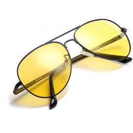 Aviator Night-driving Glasses - HD-Vision Yellow Glasses - for Fashion Men & Women - Polarized Lens Anti Glare - C018X7MK8ZM ...