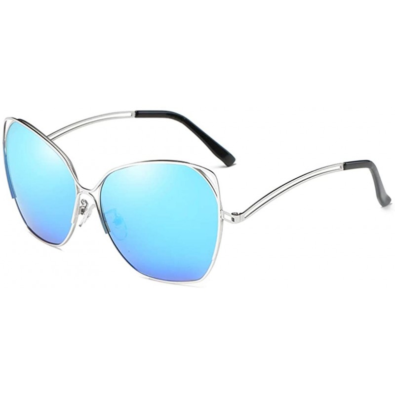 Butterfly Sunglasses of Women's Polarized Antiglare Anti-ultraviolet Fishing Driving Glasses Butterfiy Metal Frame - Blue - C...