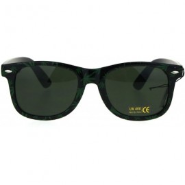 Rectangular Mens Marijuana Leaf Pot Head Stoner Horn Rim Plastic Sunglasses - Green - CQ1875OK8U3 $11.56