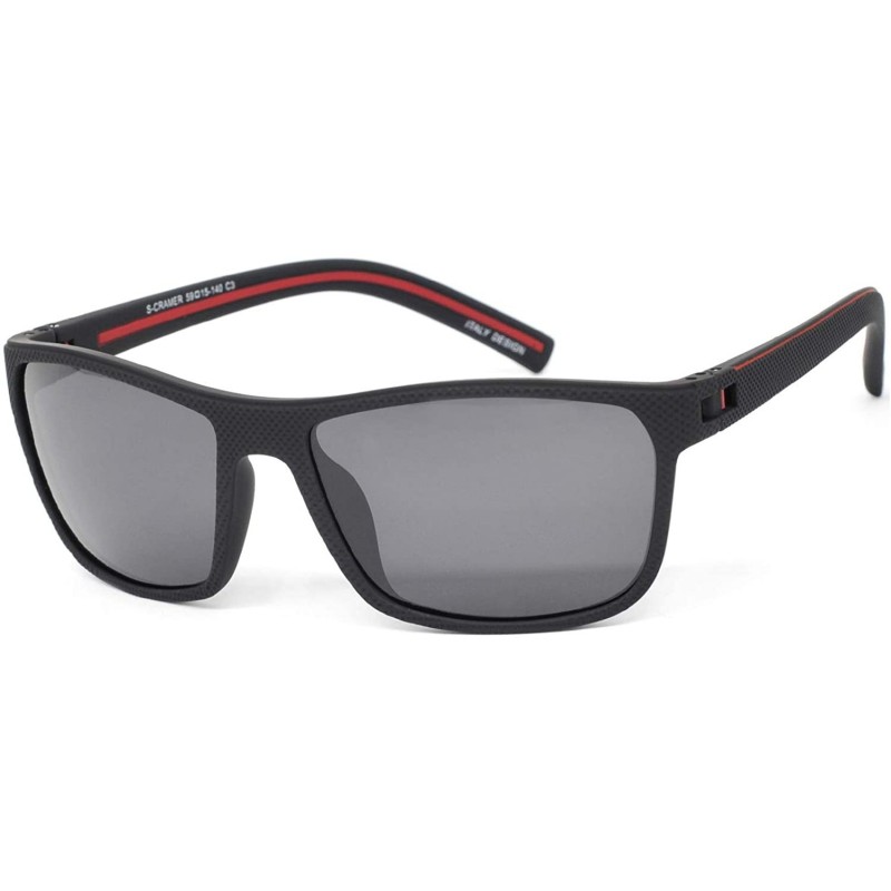 Rectangular Sports Polarized Sunglasses TR90 Frame with UV Protection Outdoor Eyewear Glasses for Men Women - C218WRYKS0Y $14.07