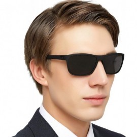 Rectangular Sports Polarized Sunglasses TR90 Frame with UV Protection Outdoor Eyewear Glasses for Men Women - C218WRYKS0Y $14.07