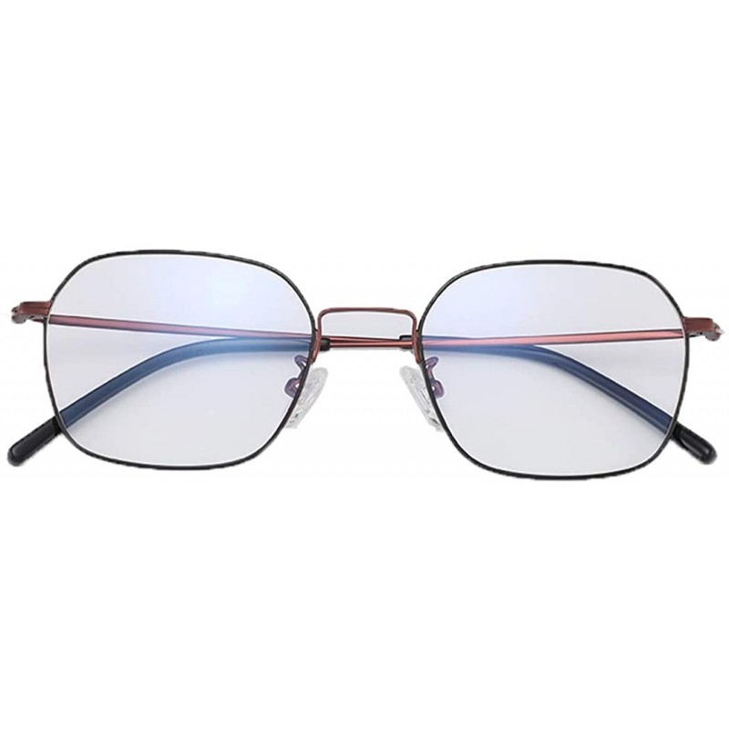 Aviator Unisex metal eyeglass frame - classic round fashion flat mirror - A - CS18RY7CZSQ $55.07