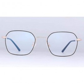 Aviator Unisex metal eyeglass frame - classic round fashion flat mirror - A - CS18RY7CZSQ $55.07