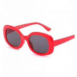 Oversized Vintage Rectangle Sunglasses Women Brand Designer Oversized BAOWEN As Picture - Red Red - C018YZTHTOH $11.33