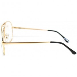 Aviator Vintage Aviator Eyeglasses Metal Frames Clear Lens Glasses Non-prescription - Gold 68121 - CC18LXT96DZ $12.25