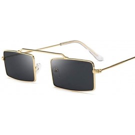 Square Square Sunglasses Women Men Glasses Lady Luxury Retro Metal Sun Glasses Female Vintage Mirror UV400 - C319994WRXD $9.71