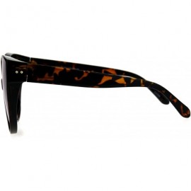 Cat Eye Womens Color Mirror Oversize Plastic Cat Eye Mod Diva Sunglasses - Tortoise Orange - CH18CIAA8TT $8.51