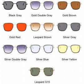 Square Luxury Kabir Singh India Movie Sunglasses Men Women Square Gold Frame Cool Shades Red Sun Glasses Male Female - CX198Z...