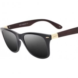 Square Coating Eye Men Wood Bamboo Women Printed Wrap 52MM Sunglasses - C2 - C518M3OHKXN $23.86