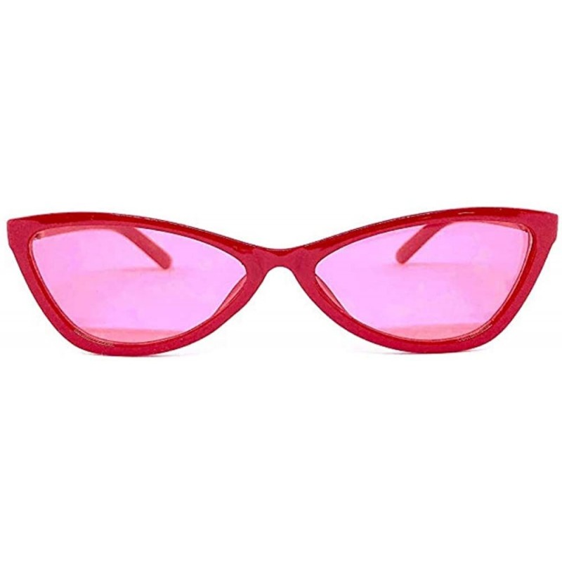 Rectangular Rectangle Fashion Sunglasses Rectangular Designer - Red - C718OIHH49K $8.25