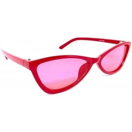 Rectangular Rectangle Fashion Sunglasses Rectangular Designer - Red - C718OIHH49K $8.25