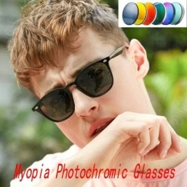 Square New Men's Polarized Sunglasses UV Protection Nearsighted Square Glasses 0 to - 6.0 Myopia Sunglasses - CC18ZCW8E6G $15.97