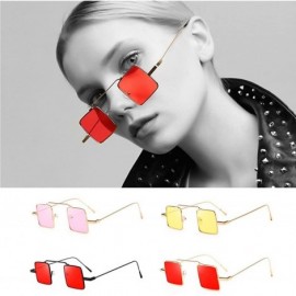 Square Polarized Sunglasses - Unisex Lightweight Shades Square Mirror Sun Glasses for Women/Men - F - CK18OM6AINT $9.62