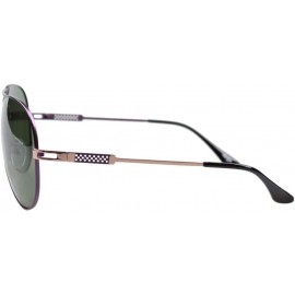 Wrap Stainless Steel Frame Pilot Polarized Sunglasses Men Women - Purple - C211P2OOQ65 $9.56