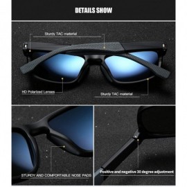 Oval Men Women Polarized Sunglasses Elastic Cosy TR90 Frame Driving Sun Glasses Shades Male 90080 - Blue Grey - C818WACTCA3 $...