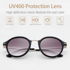 Round Women Retro Sunglasses - Vintage Round Sunglasses Classic Designer Style - UV400 Protection - CO18XKW4YGS $14.80