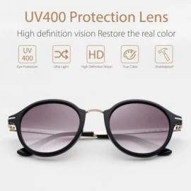 Round Women Retro Sunglasses - Vintage Round Sunglasses Classic Designer Style - UV400 Protection - CO18XKW4YGS $14.80