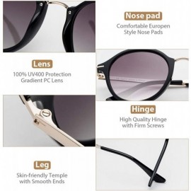 Round Women Retro Sunglasses - Vintage Round Sunglasses Classic Designer Style - UV400 Protection - CO18XKW4YGS $14.80