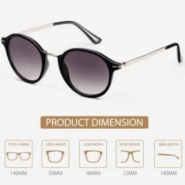 Round Women Retro Sunglasses - Vintage Round Sunglasses Classic Designer Style - UV400 Protection - CO18XKW4YGS $14.80