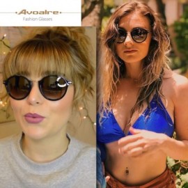 Round Women Retro Sunglasses - Vintage Round Sunglasses Classic Designer Style - UV400 Protection - CO18XKW4YGS $14.80