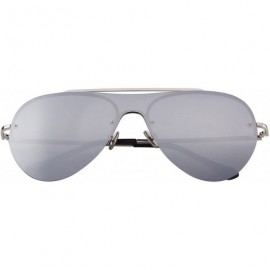 Sport Men/Women Polarized Pilot Sunglasses 100% UV Protection S6318 - Silver - CL18C9LSKRH $18.48