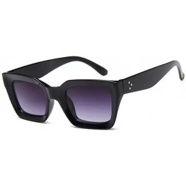 Aviator 2019 New Square Sunglasses Women Italy Luxury Brand Designer Women BrightBlack - Red - CW18XGGMT8Q $9.83