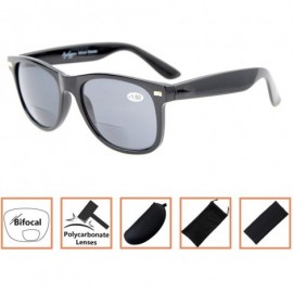 Round Bifocal Sunglasses Mens Womens Sun Readers Retro Classic Black +2.5 - C2180ECKCU2 $12.29