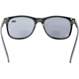 Round Bifocal Sunglasses Mens Womens Sun Readers Retro Classic Black +2.5 - C2180ECKCU2 $12.29