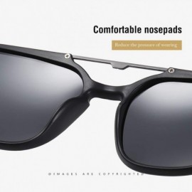 Oval Classic Aviator Sunglasses Unisex-Matte Polarized Shade Glasses-Rimless Goggle - A - CB190ECNKK5 $38.35