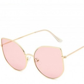 Aviator 2019 New Big Cat Eye Sunglasses Women Men Luxury Brand Designer Fashion C7 - C6 - CT18YZWNSIZ $8.52