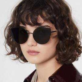 Aviator 2019 New Big Cat Eye Sunglasses Women Men Luxury Brand Designer Fashion C7 - C6 - CT18YZWNSIZ $8.52