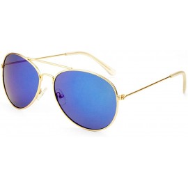 Aviator Urban Oceania Aviator Sunglasses in Zipper Case - Blue - CM11WHGFJFX $8.82