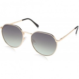 Round Women's LD278 Round Sunglasses - Gold Black - 58 mm - CV18O3C2M9Z $41.63