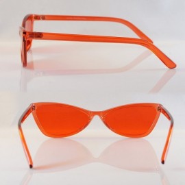 Cat Eye Iconic Celebrity Eye-Candy Wide Triangle Cat-Eye Sunglasses A210 - Red - CS18GDA2OK3 $7.50