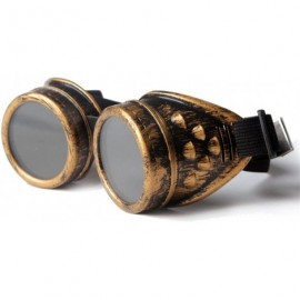 Goggle Steampunk Goggles Vintage Glasses Rave Retro Lenses Cosplay Halloween - Brown Frame - CA18HZME5GO $10.24