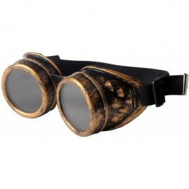 Goggle Steampunk Goggles Vintage Glasses Rave Retro Lenses Cosplay Halloween - Brown Frame - CA18HZME5GO $10.24