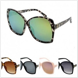 Wrap Oversized Sunglasses For Women/Men Square Butterfly Sun Glasses UV400 Protection - CR18OTLCDWL $9.91