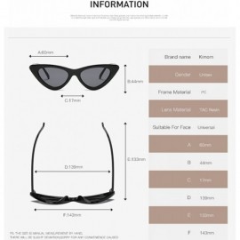 Goggle Clout Goggles Sunglasses Women Metal Hinges Cat Eye Kurt Cobain Glasses AE0566 - Black - C318028R4RY $8.92