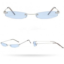 Wayfarer Vintage Transparent Small Frame Sunglasses Fashion Eyewear Metal Frame UV Protection - E - CQ1908NOXU7 $12.85