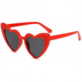 Cat Eye Designer Vintage Sunglass Fashion Love Heart Sunglasses Women Cute Sexy Retro Cat Eye Cheap Red Female - C4 - C1197A3...