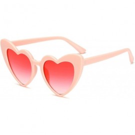 Cat Eye Designer Vintage Sunglass Fashion Love Heart Sunglasses Women Cute Sexy Retro Cat Eye Cheap Red Female - C4 - C1197A3...